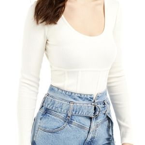 Guess Los Angeles Charlie Top NWT $79 Cream White
